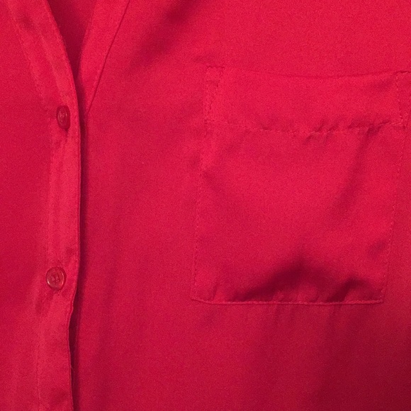 Red Button Down Top by Apt 9 Large - Picture 3 of 8